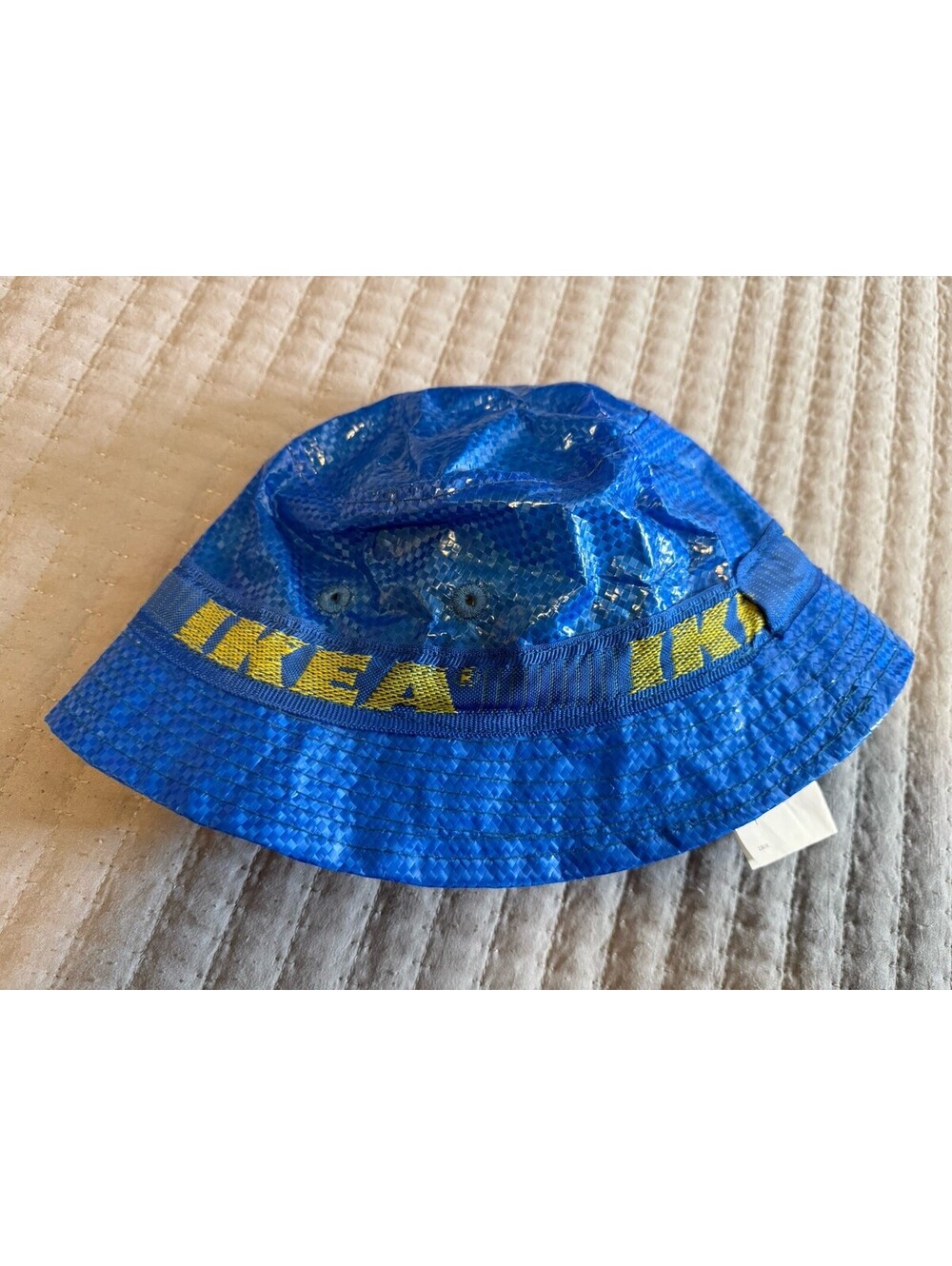 IKEA Hat Bucket Blue Yellow KNORVA Strap Back Polypropylene Polyester Mens OSFM